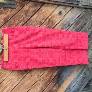 Liz Claiborne Audra Petite bright pink red ankle pants 6